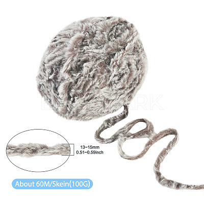 Super Bulky Imitation Fur Polyester Yarn OCOR-TAC0016-36F-1