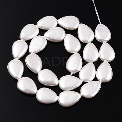 Electroplate Natural Freshwater Shell Beads Strands SHEL-R049-026A-1