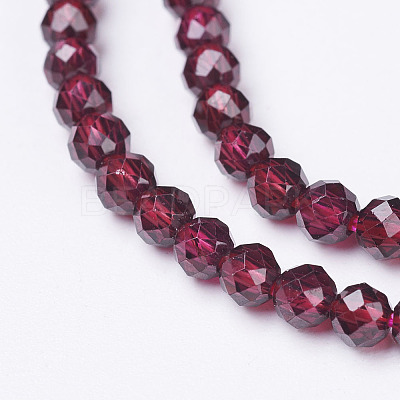 Natural Garnet Beads Strands X-G-D167-B-2mm-1