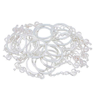 Tibetan Style Alloy Treble Clef Pendants Keychains KEYC-FH0001-22-1