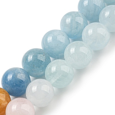 Natural Morganite Beads Strands G-P503-10MM-01-1