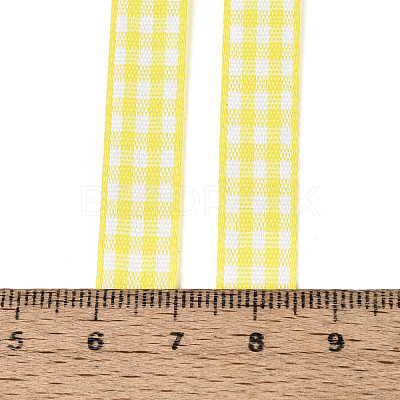 Single Face Plaid Polyester Satin Ribbon SRIB-T009-10A-1