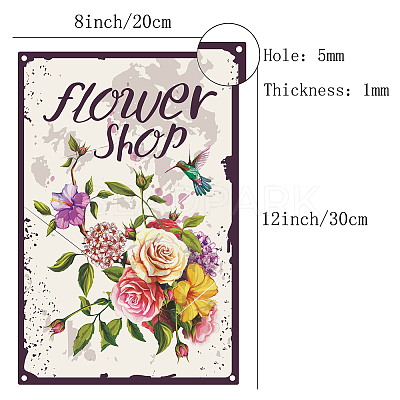 Vintage Metal Tin Sign AJEW-WH0157-081-1