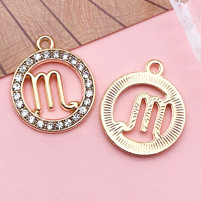 Zinc Alloy Crystal Rhinestone Pendants WGC2D94-08-1