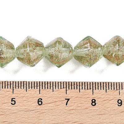 Handmade Gold Sand Lampwork Beads LAMP-Q036-04F-1