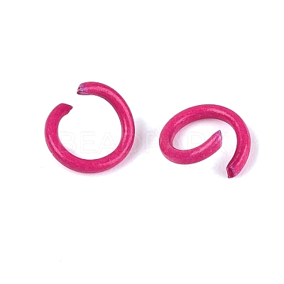 Spray Painted Iron Open Jump Rings IFIN-T017-04C-09-1