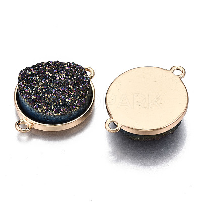 Natural Druzy Agate Links Connectors G-T131-86B-1