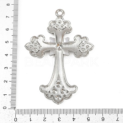 Alloy Rhinestone Cross Big Pendants ALRI-1475-P-RS-1