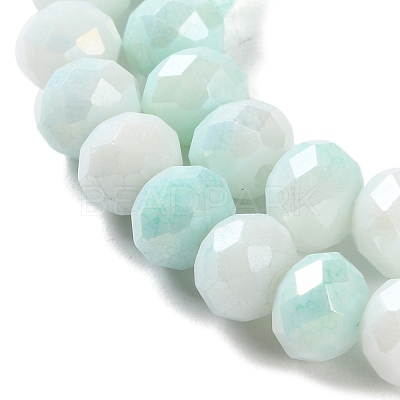 Electroplate Glass Beads Strands LAMP-S068-02G-1