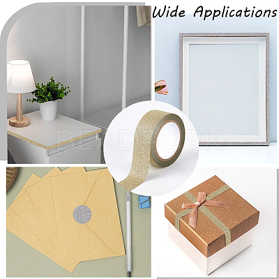 2 Roll 2 Colors Glitter Adhesive Plastic Tapes DIY-CP0011-85-1