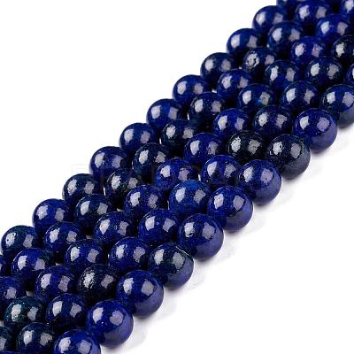 Natural Lapis Lazuli Round Beads Strands G-I181-10-4mm-1