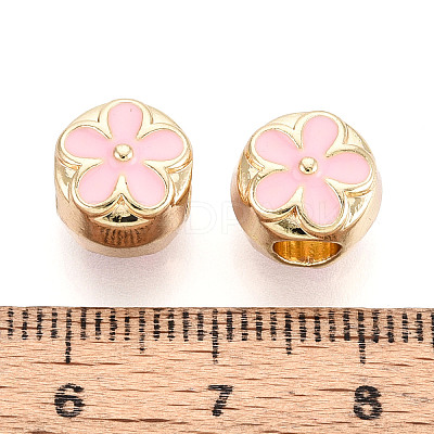 Alloy Enamel European Beads FIND-N011-05KCG-1
