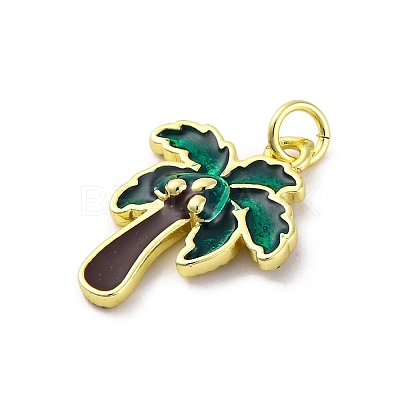 Brass Enamel Pendants KK-U066-14G-1