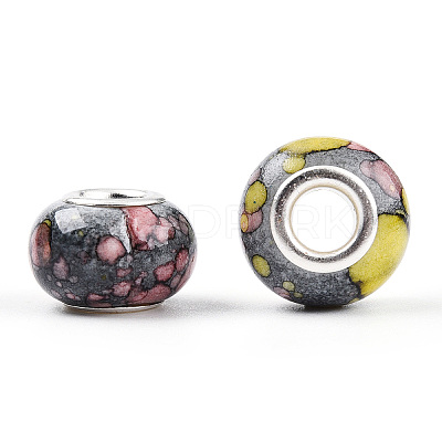 Opaque Resin European Beads RPDL-T003-09J-1