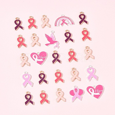 28Pcs 8 Styles Alloy Enamel Pendants ENAM-FS0002-36-1
