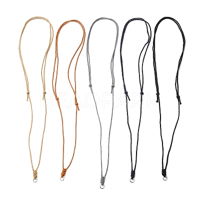 5Pcs Waxed Cotton Cord Adjustable Necklaces Making AJEW-JB01393-1