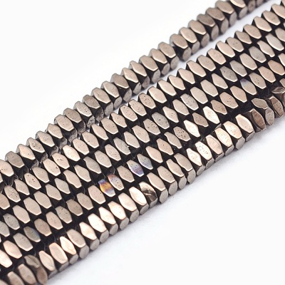 Electroplate Non-magnetic Synthetic Hematite Beads Strands G-L489-D08-1
