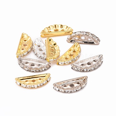 Brass Rhinestone Bridge Spacers RB-RSB024-M-NF-1