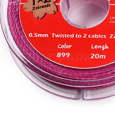 2-Ply Round Waxed Cotton Thread Cords YC-T004-01A-25-1