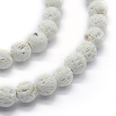 Synthetic Lava Rock Round Beads Strands X-G-E508-04-8mm-1-1