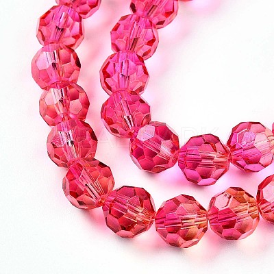 Baking Paint Transparent Glass Beads X1-DGLA-A035-T10mm-A02-1