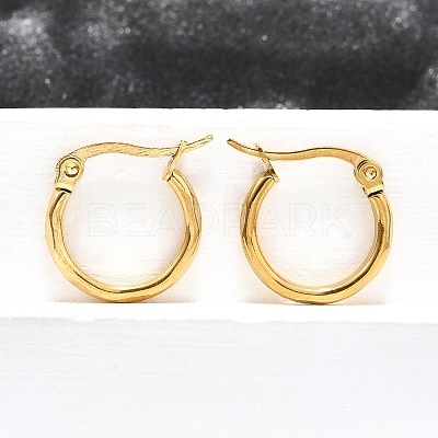304 Stainless Steel Hoop Earrings X-EJEW-D195-G-1