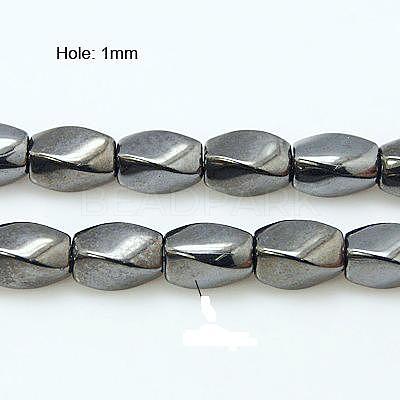Non-Magnetic Synthetic Hematite Beads Strands G-E001-4-9x6mm-1