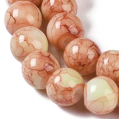 Baking Paint Glass Bead Strands GLAA-H031-01A-02-1