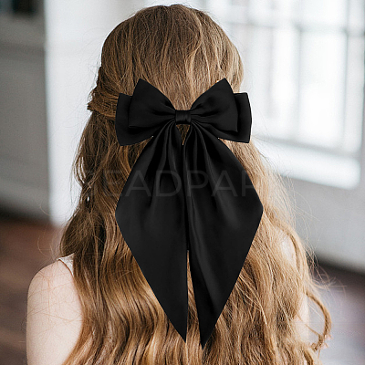 Cloth Big Bowknot Hair Barrettes AJEW-CP0008-41A-02-1