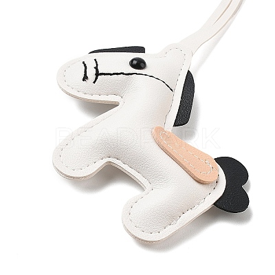 Horse PU Leather Pendant Decorations HJEW-A012-01F-1