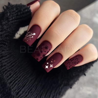 Stainless Steel DIY Nail Art Templates MRMJ-WH0098-041-1