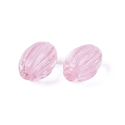 Handmade Ribbed Lampwork Beads LAMP-N042-01-1