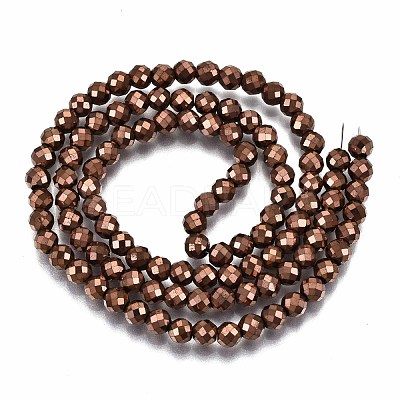 Electroplate Non-magnetic Synthetic Hematite Beads Strands G-T114-60B-R-1