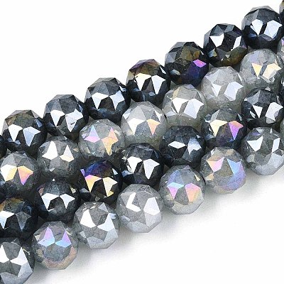 Anti-Tarnish Electroplate Glass Beads Strands GLAA-N064-10mm-M-1