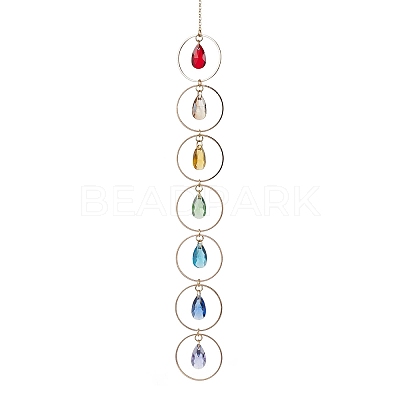 Faceted Glass Suncatchers HJEW-JM01649-02-1