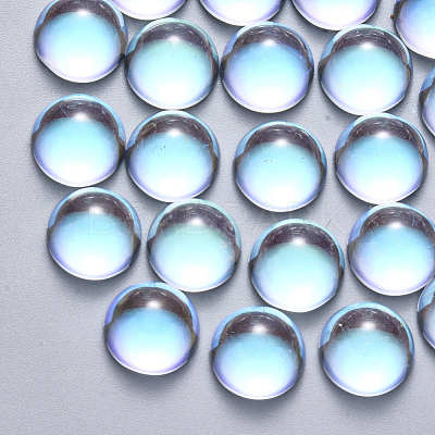 Transparent Glass Cabochons GLAA-S190-013A-B01-1