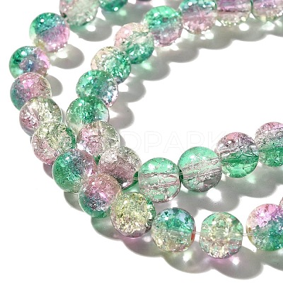 Crackle Glass Beads Strands CCG-C002-8mm-07-1