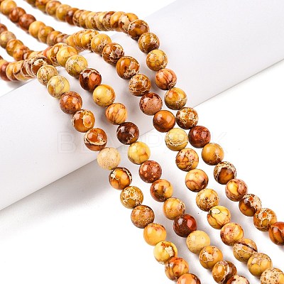 Natural Imperial Jasper Beads Strands G-N342-63J-1