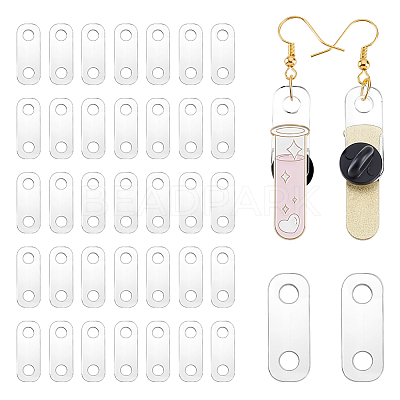 72Pcs Transparent Acrylic Connector Charms TACR-PH0002-01-1