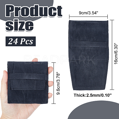 Velvet Jewelry Flap Pouches ABAG-WH0038-43E-1