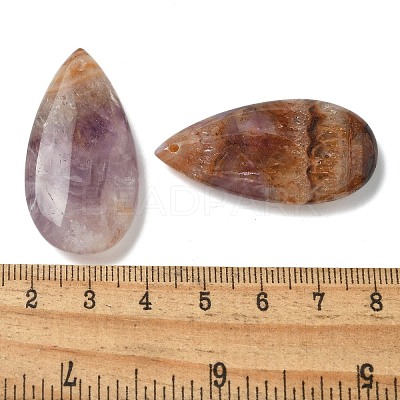 Natural Amethyst Lace Agate Pendants G-Z071-01-1