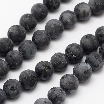 Natural Larvikite Beads Strands G-D692-10mm-1