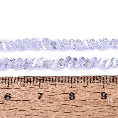 Electroplate Transparent Glass Beads Strands LS-EGLA-Q139-01A-A23-1