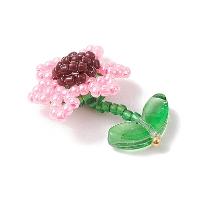 Seed Glass Beaded Pendants PALLOY-MZ00875-01-1
