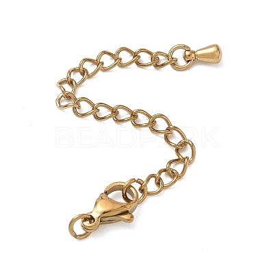 201 Stainless Steel Curb Chain Extender SA-CBA0FDA-01G-03-1