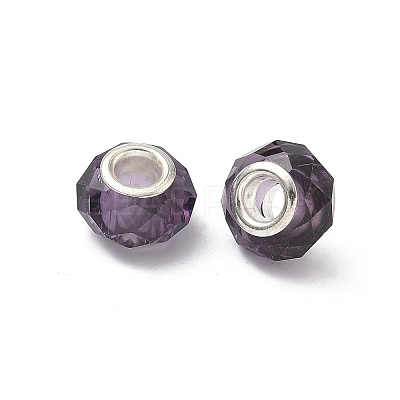 Handmade Glass European Beads X-GPDL25Y-07-1