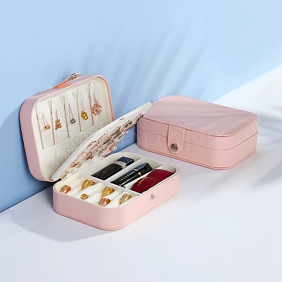 Rectangle PU Leather Jewelry Box PAAG-PW0012-08A-1