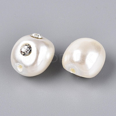 ABS Plastic Imitation Pearl Beads SACR-T017-77B-1