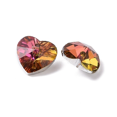 Electroplate Glass Charms G030V10mm-001CP-1