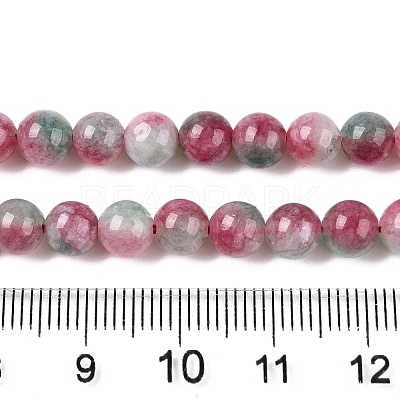 Dyed Natural White Jade Beads Strands G-T138-6mm-210-12-1
